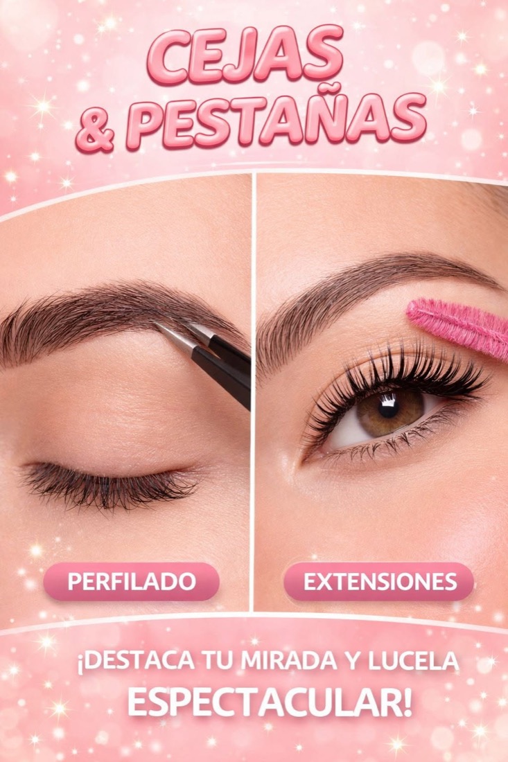 Pestañas y diseño de cejas